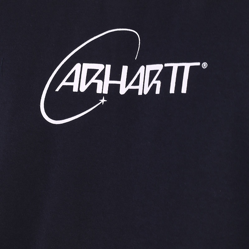 мужская синяя футболка Carhartt WIP S/S Orbit T-Shirt I029928-navy/white - цена, описание, фото 2